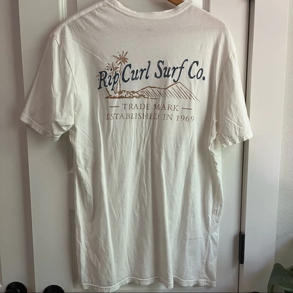 EUC Rip Curl T Shirt, White - Picture 3 of 3